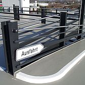 Rampendetail mit Schrammbord am Parkhausneubau in Köln von Schreiber Stahlbau