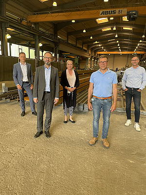 Der Bürgermeister der Stadt Hilden besucht Schreiber Stahlbau