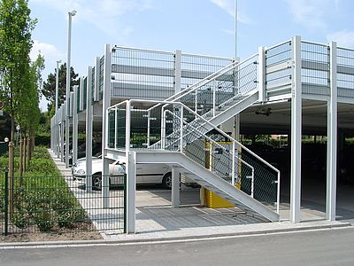 Neubau eines Parkdecks für ein Krankenhaus in Stadtlohn von Schreiber Stahlbau