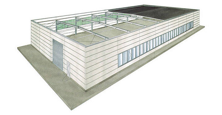 Systemhalle Typ G600 - G1200 von Schreiber Stahlbau