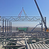 Neubau eines Hallenbaus in Stahl von Schreiber Stahlbau