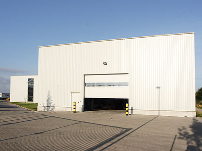 Neubau einer Produktionshalle in Monheim von Schreiber Stahlbau