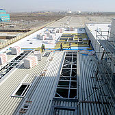 Hallenbau in Systembauweise von Schreiber Stahlbau bei einem Bauobjekt in Baku