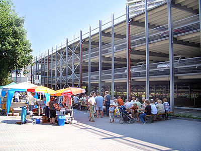 Parkhausbau für ein Krankenhaus in Gelsenkirchen erstellt vom Parkhaus Hersteller Schreiber Stahlbau