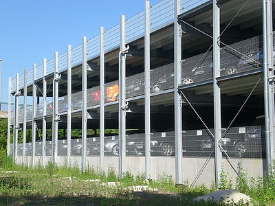 Neubau eines Mitarbeiterparkhauses des Parkhaus Herstellers Schreiber Stahlbau