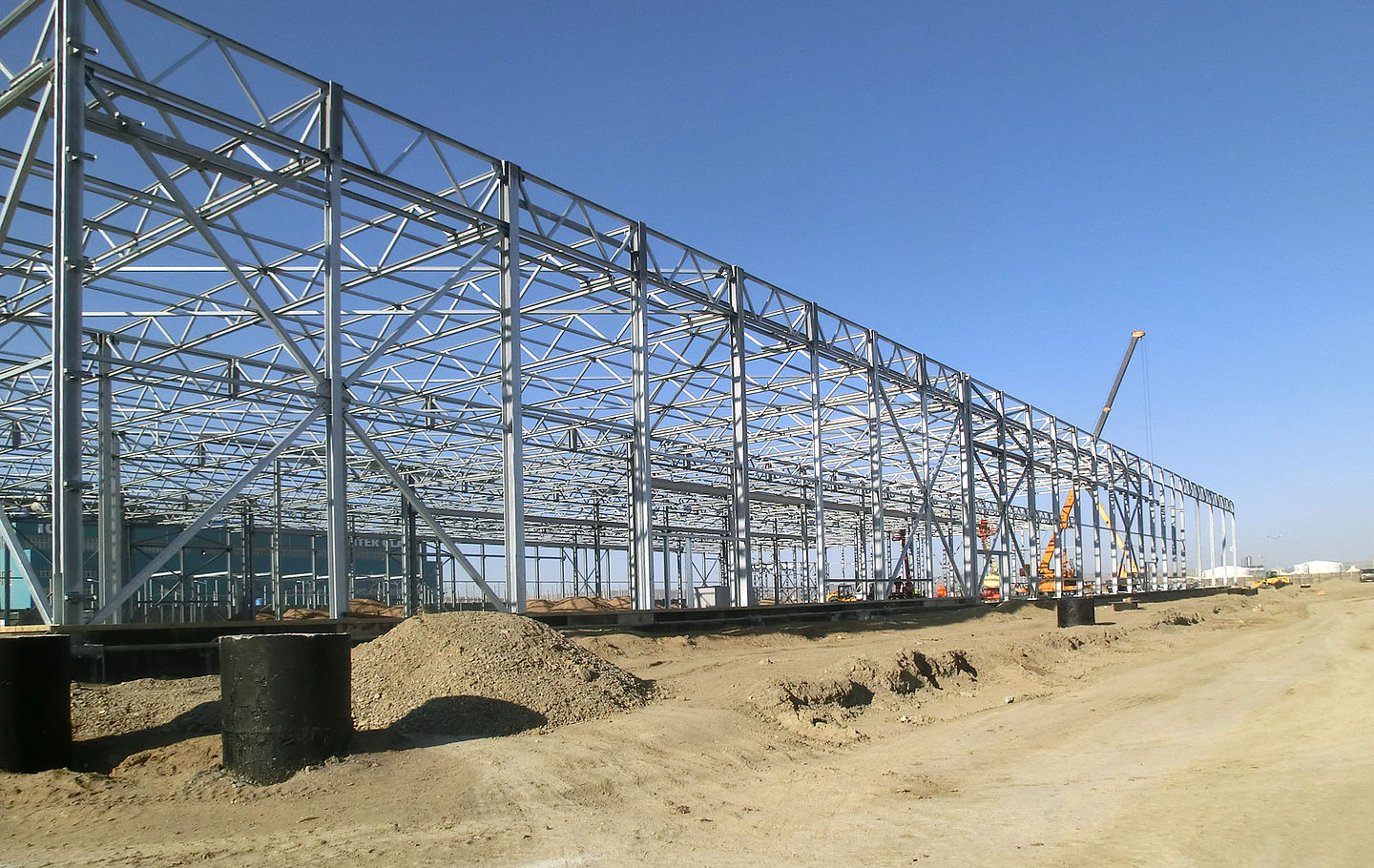 Stahlbau Fachwerkträger für eine Produktionshalle erstellt von Schreiber Stahlbau