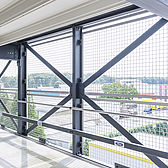 Stahlkonstruktion Verbandsdiagonale am Parkhaus System der Firma Schreiber Stahlbau