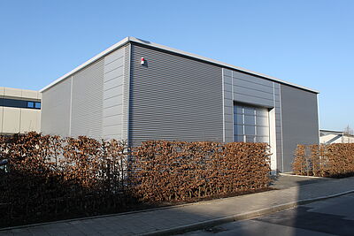 Fertighalle der Firma Schreiber Stahlbau in Hilden