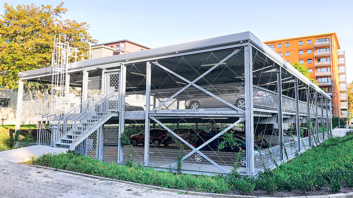 Anwohner-Parkhaus Eicker Wiesen Moers Schreiber Stahlbau 