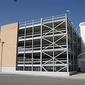 Systemparkhaus in Stahlverbundbauweise mit Hoesch Additivdecke in Speyer von Schreiber Stahlbau