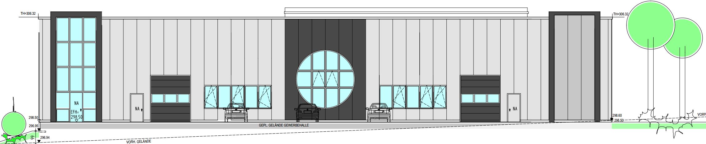 Gewerbehalle mit Büroeinbau für die Ingenieurgesellschaft Binder in Gummersbach - Schreiber Stahlbau