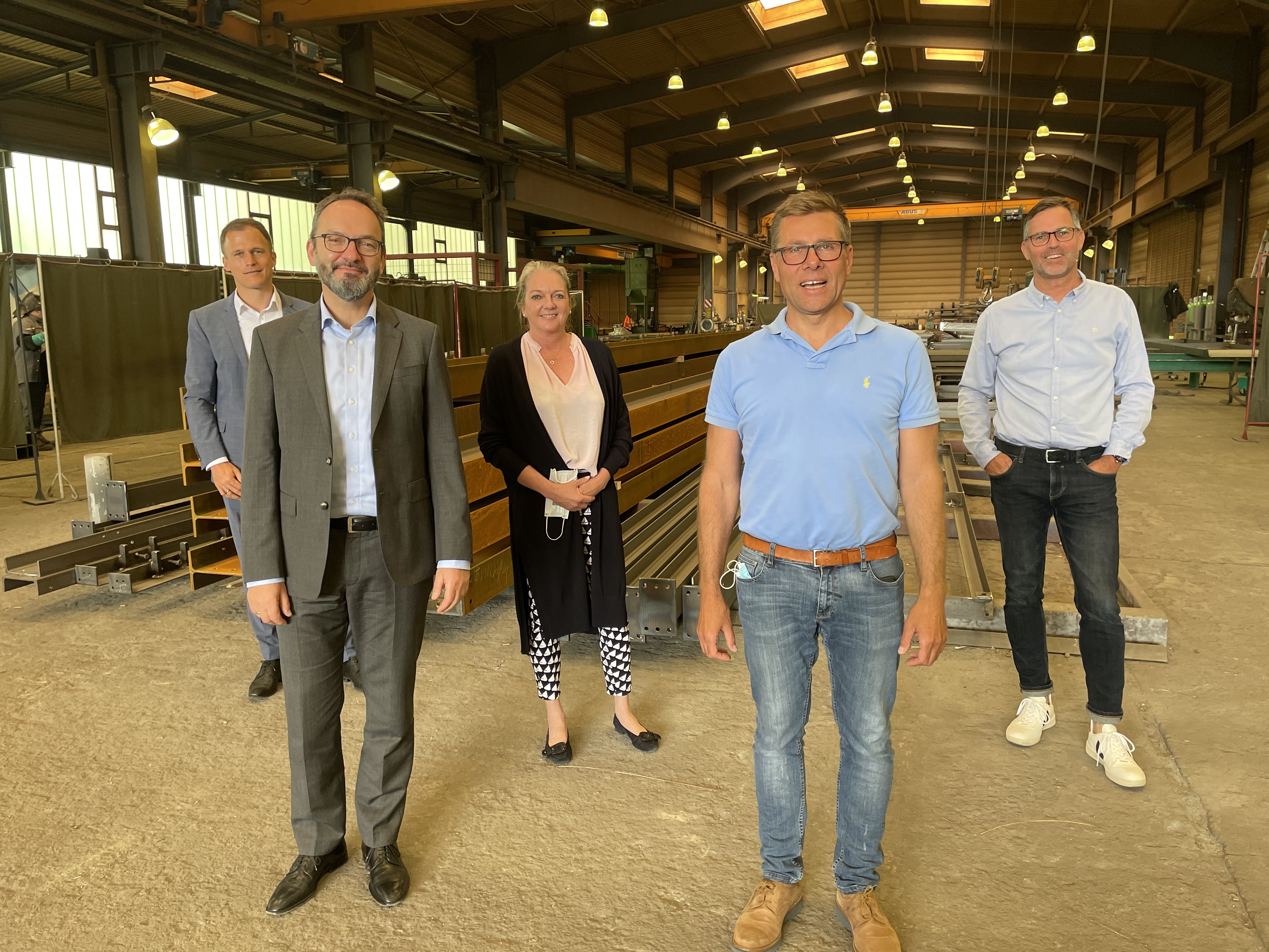 Bürgermeister Dr. Pommer zu Besuch bei Schreiber Stahlbau